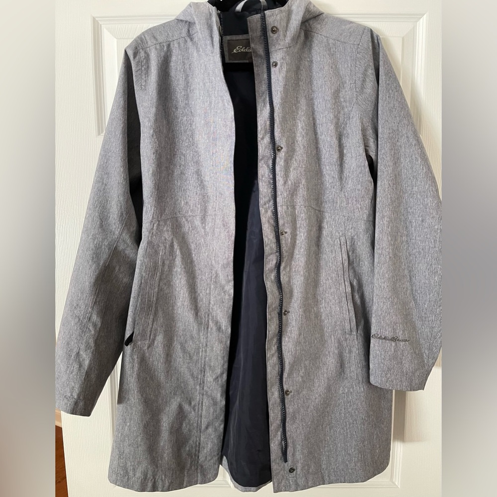 Eddie Bauer Women’s Weatheredge Light Weight Mid-Length Jacket w/ Hood Sz. Small